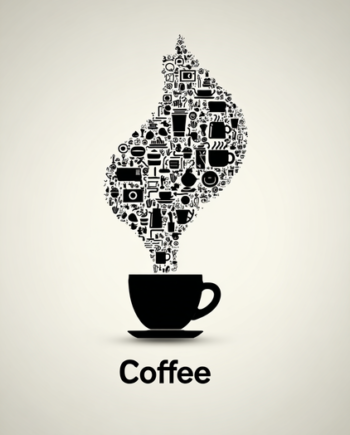 Kaffe Plakat 106  Dampfyldt Kaffeglæde