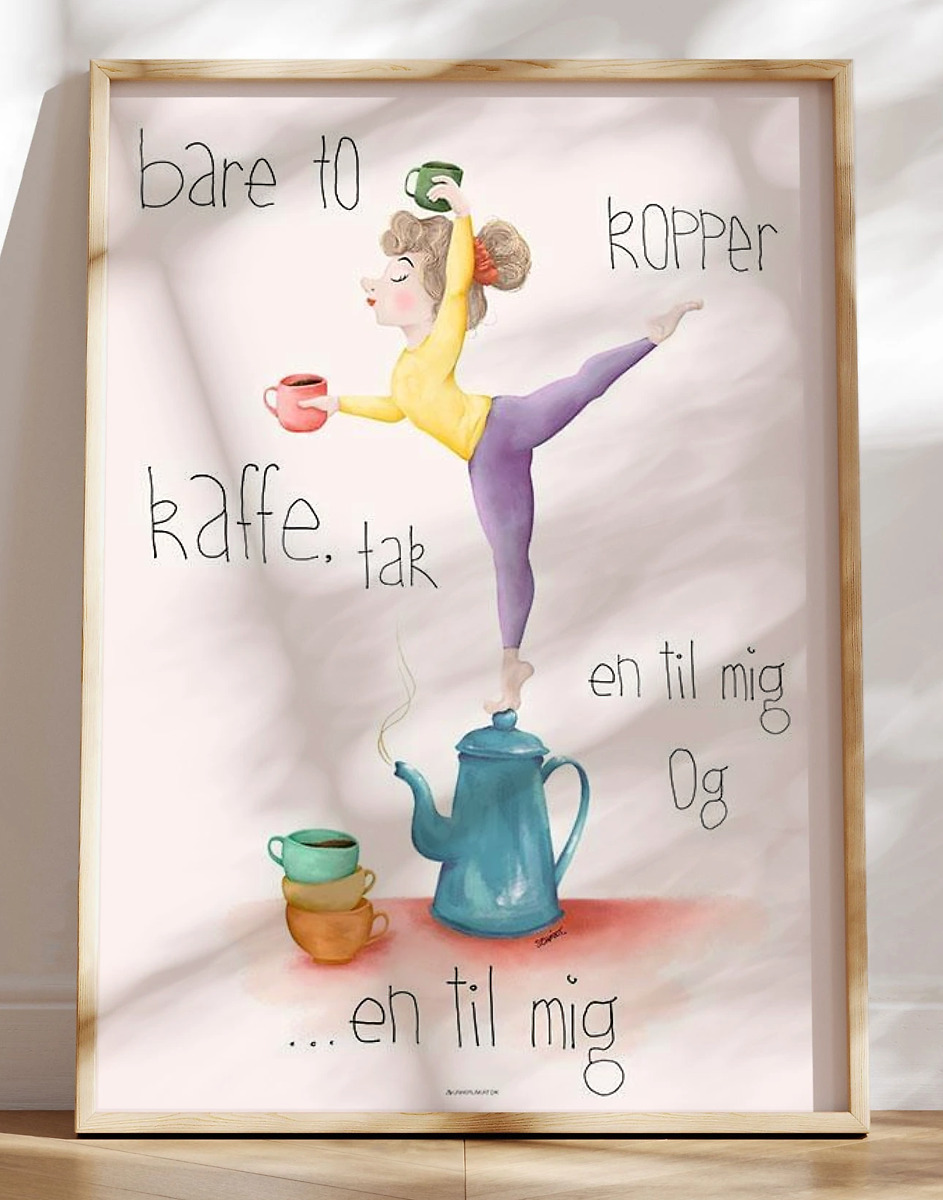 Kaffeplakat Bare To Kopper Kaffe