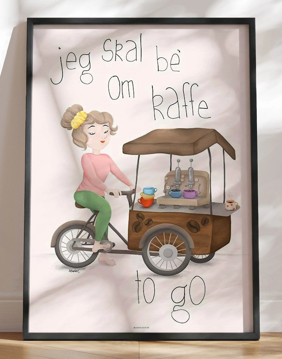 Kaffeplakat Kaffe To Go