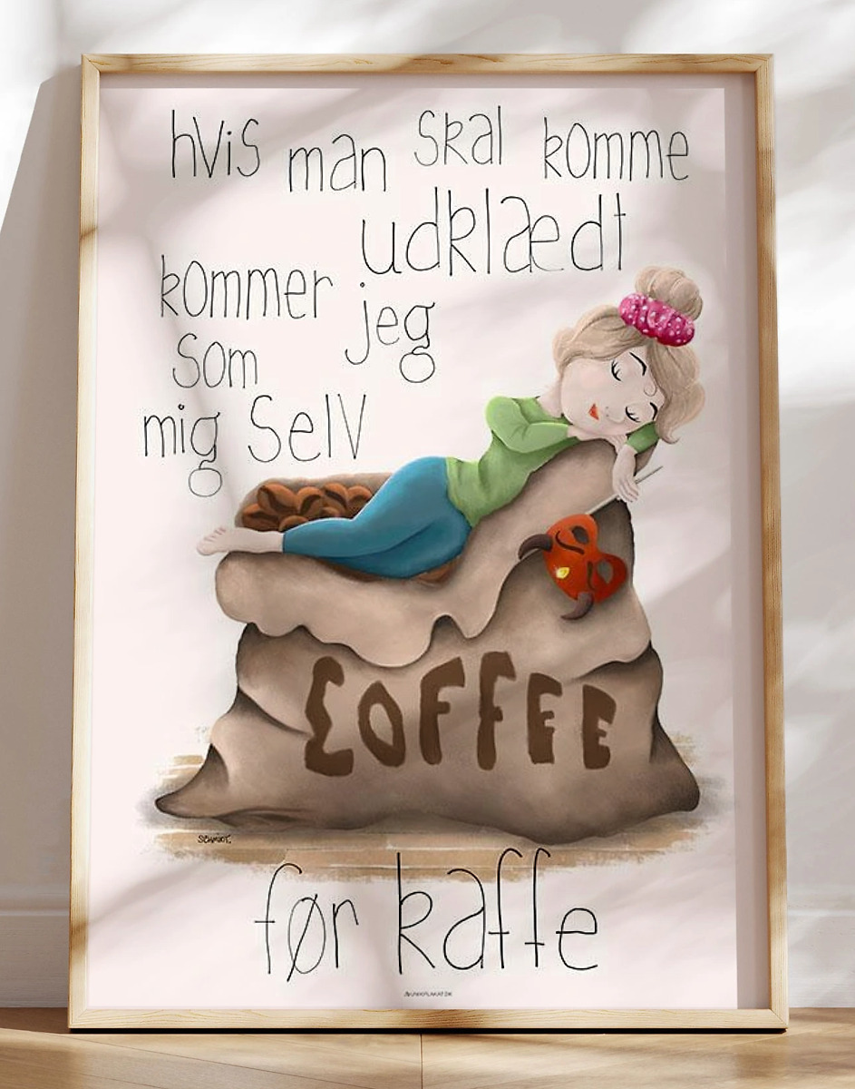 Kaffeplakat Mig Før Kaffe