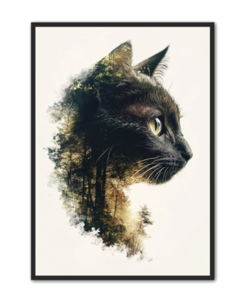 Kat Plakat   Naturens Sjæl   Silhuet