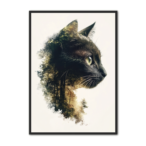 Kat Plakat   Naturens Sjæl   Silhuet