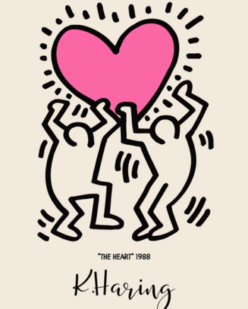 Keith Haring Plakat   The Heart