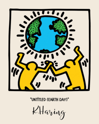 Keith Haring Plakat   Untitled  Earth Day