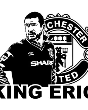 King Eric  Sej Eric Cantona Wallsticker  42x52cm