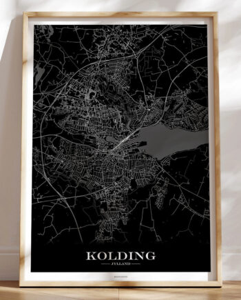 Kolding Byplakat Med Sort Baggrund