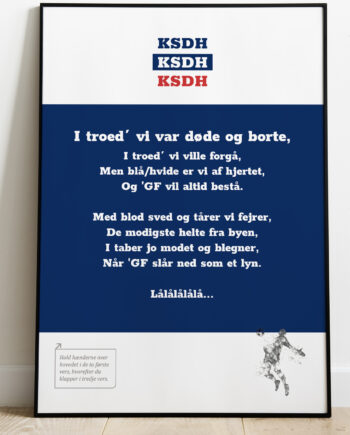 Kom Så De Hviiie-fansang-plakat   Troede   21   29    A4  Kr  199 -