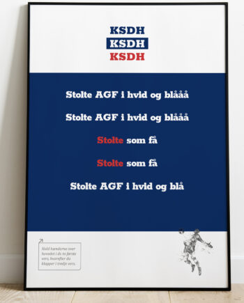 Kom Så De Hviiie-fansang-plakat Stolte Som Få 21   29    A4  Kr  199 -