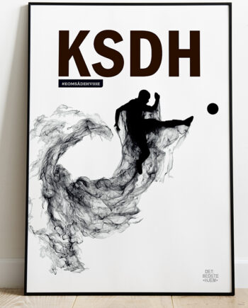 Kom Så De Hviiie-spark-fodboldplakat 21   29    A4  Kr  199 -
