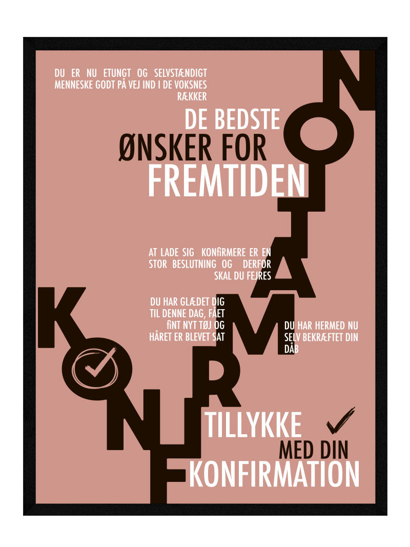 Konfirmand Plakat Personlig Plakat
