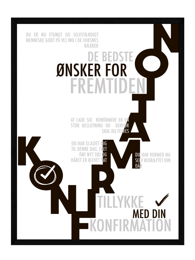 Konfirmand Plakat Personlig Plakat