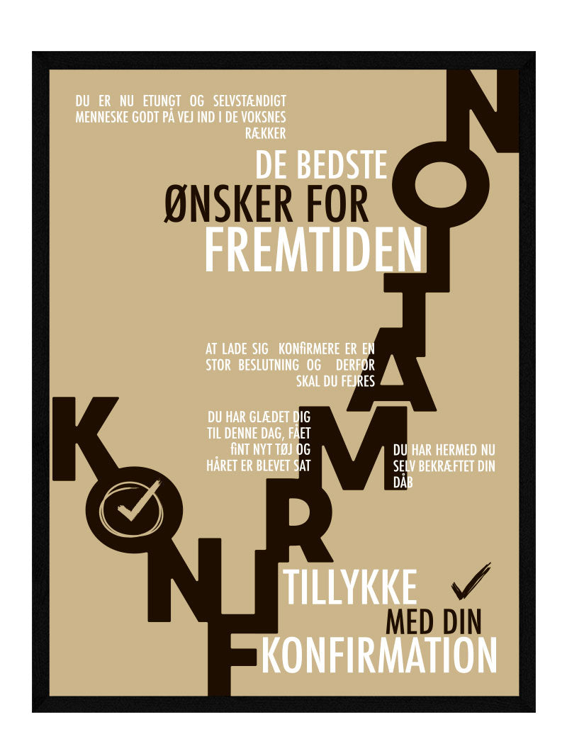 Konfirmand Plakat Personlig Plakat