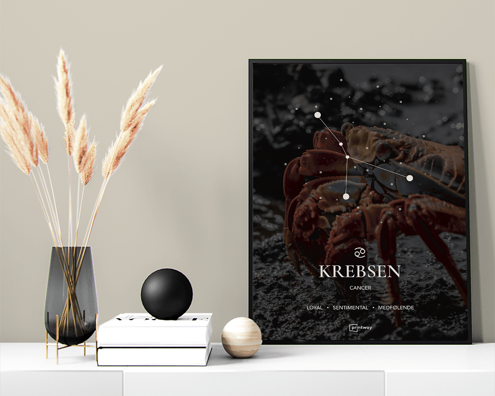 Krebsen Stjernetegn Plakat Motiv 60 84 Cm  A1