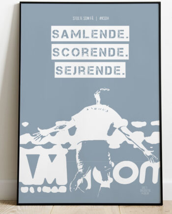 Ksdh Fodboldplakat Samlende Blå 21   29    A4  Kr  199 -