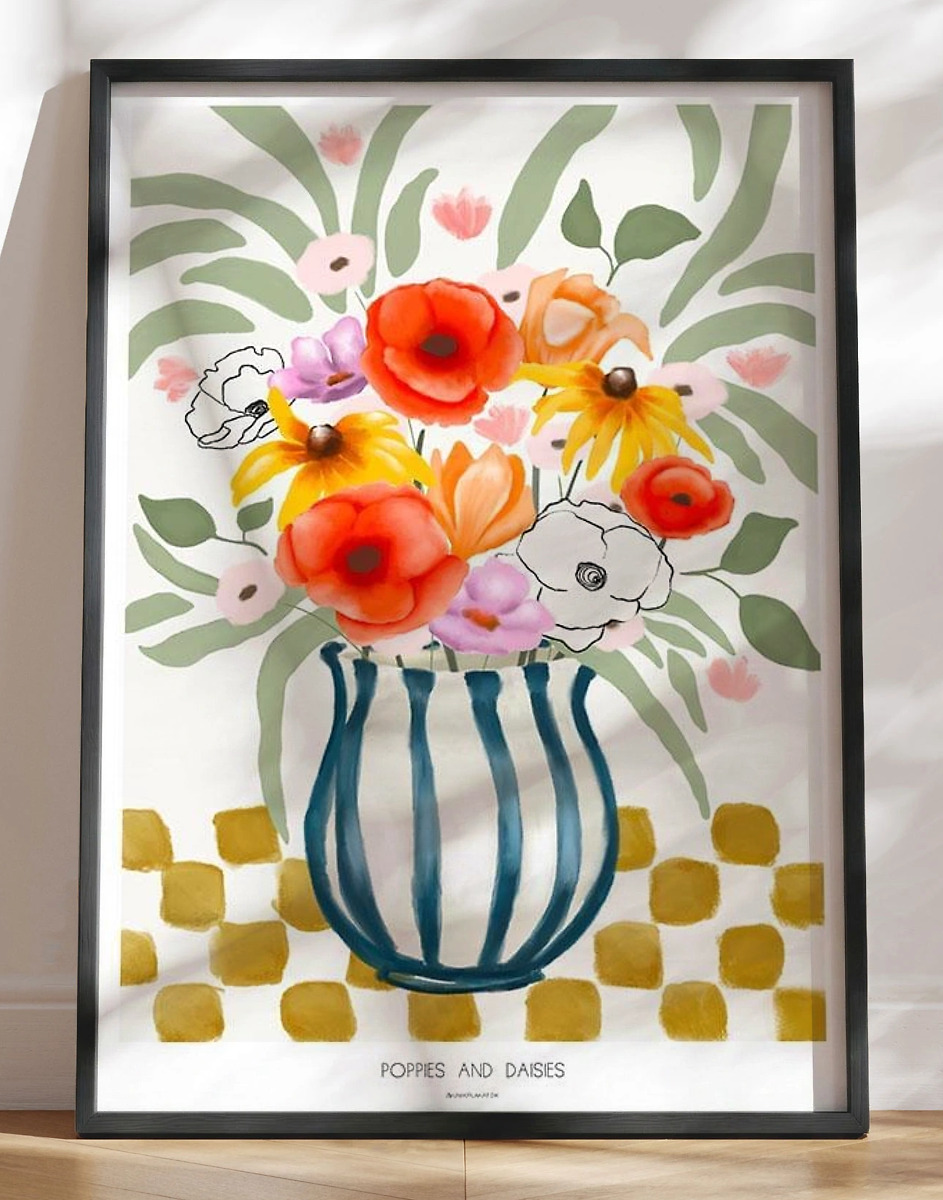 Kunstplakat Poppies And Daisies