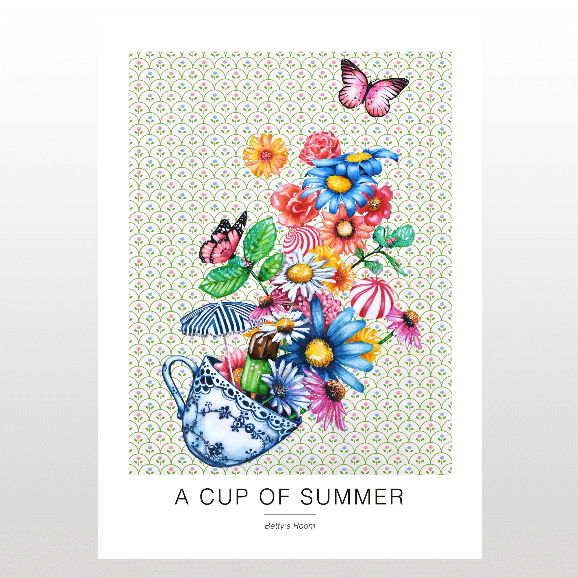 Kunstplakat   Quot   Cup Of Summer Quot  50   70 Cm