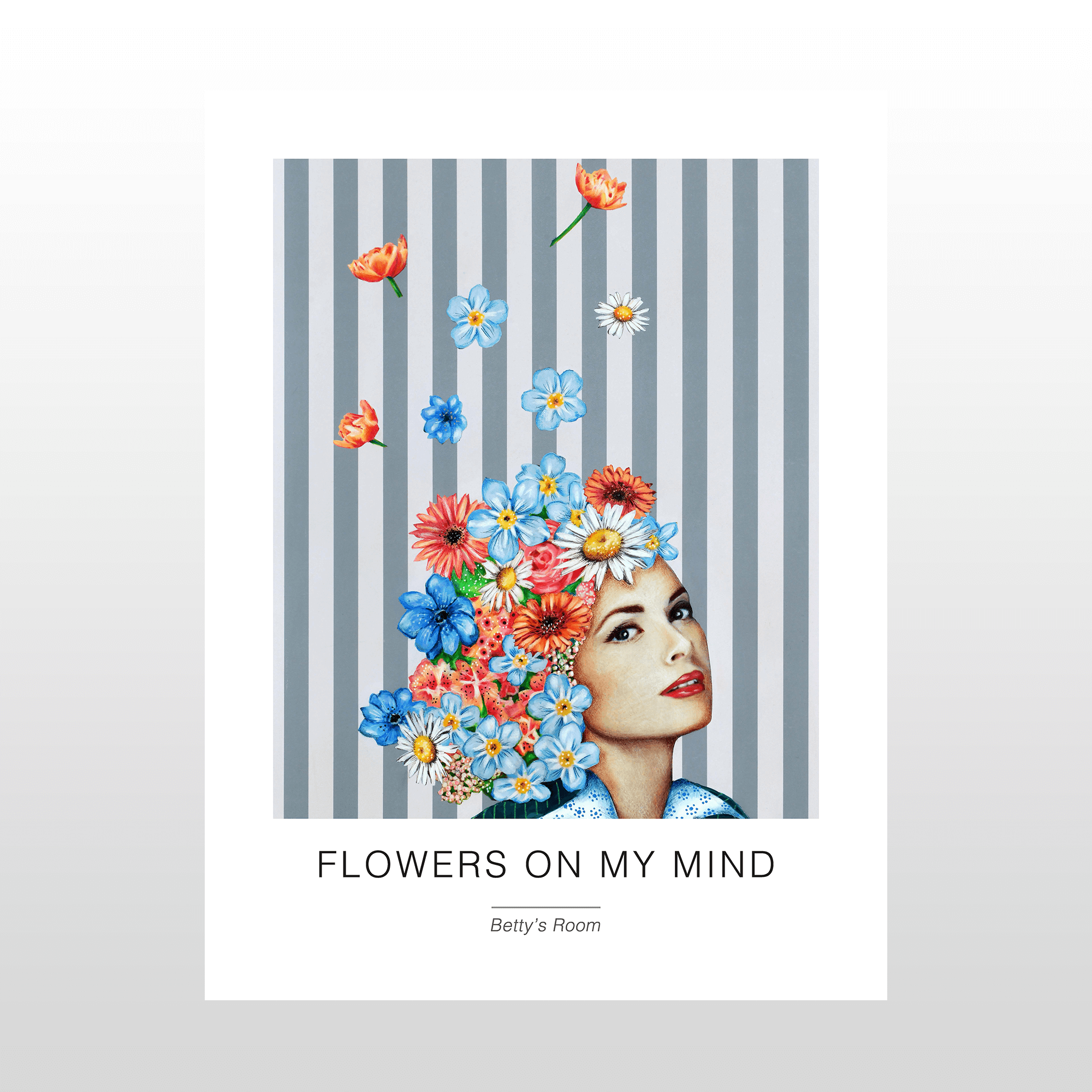 Kunstplakat   Quot Flowers On My Mind Quot  30   40 Cm