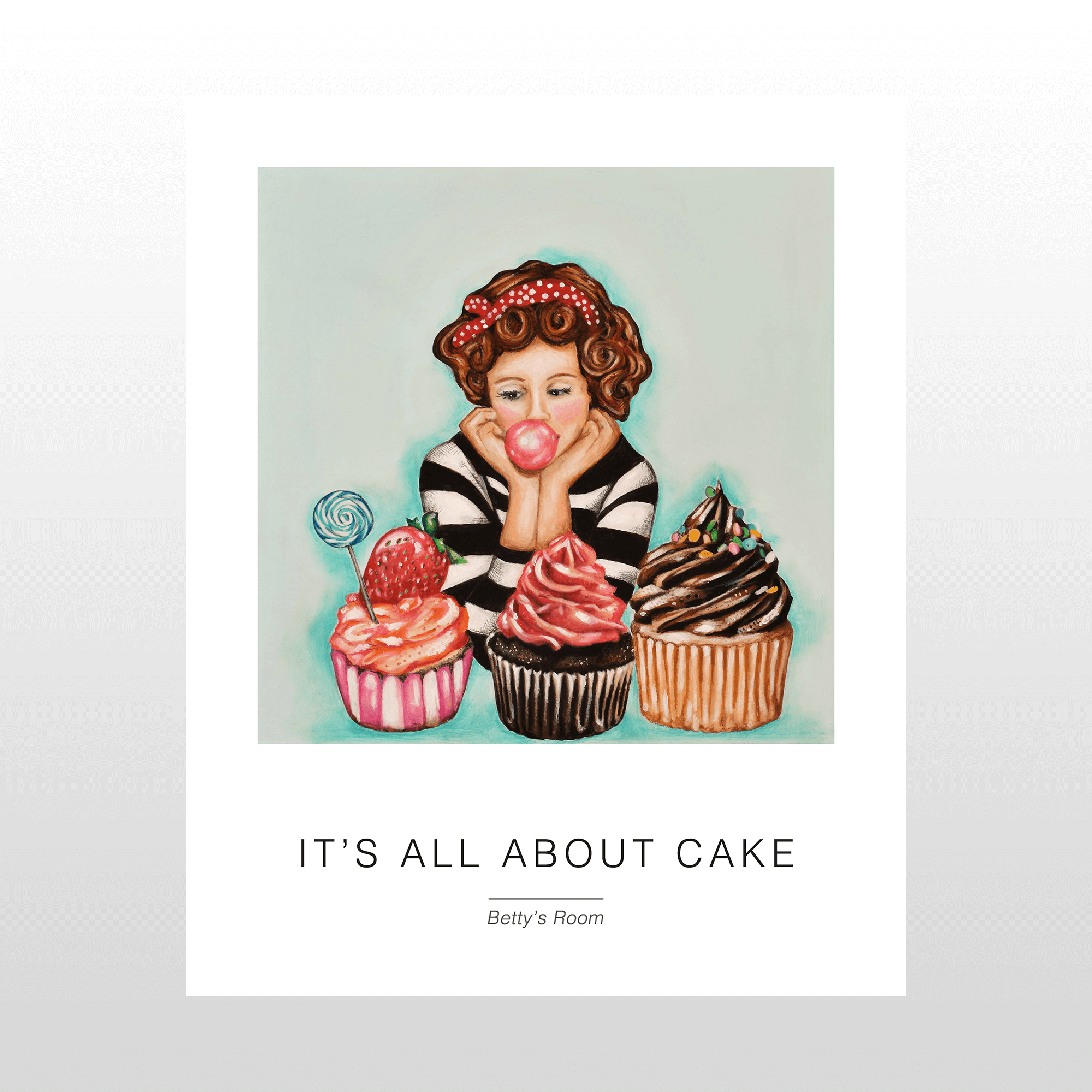 Kunstplakat   Quot It   All About Cake Quot  40   50 Cm