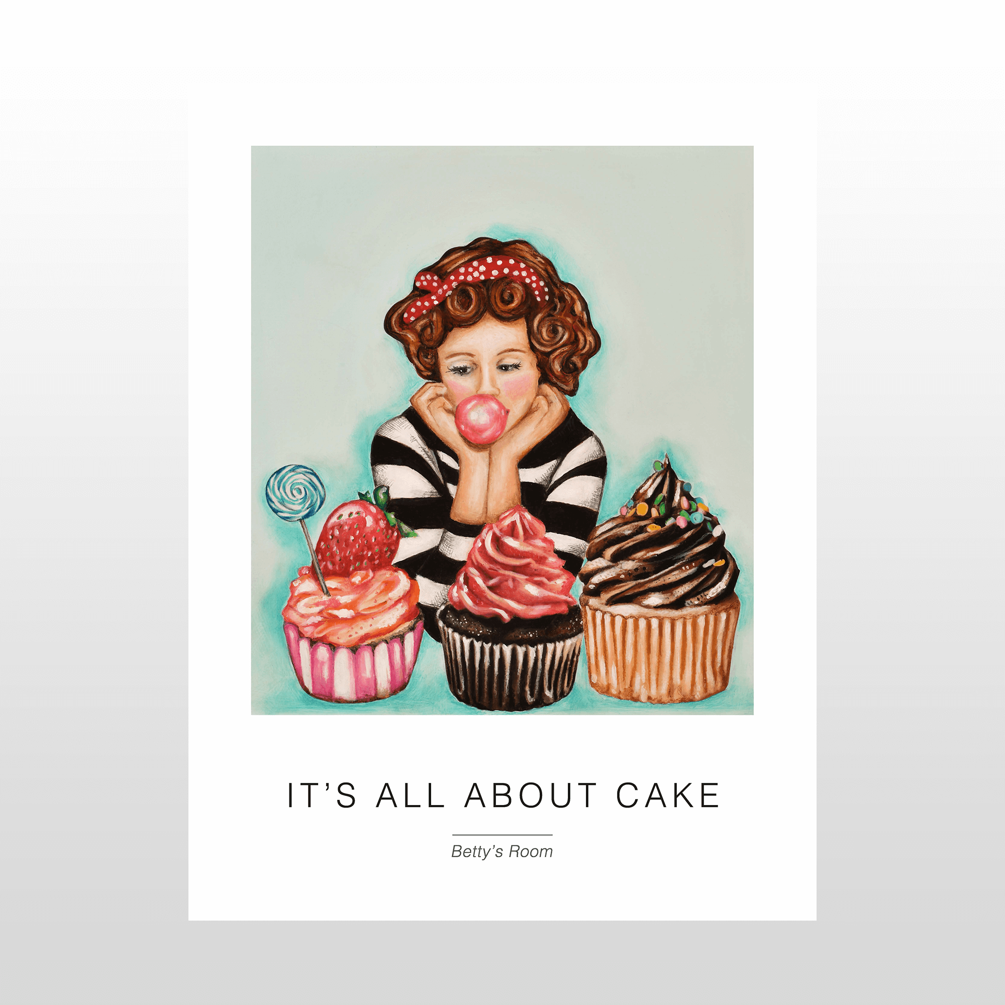 Kunstplakat   Quot It   All About Cake Quot  30   40 Cm