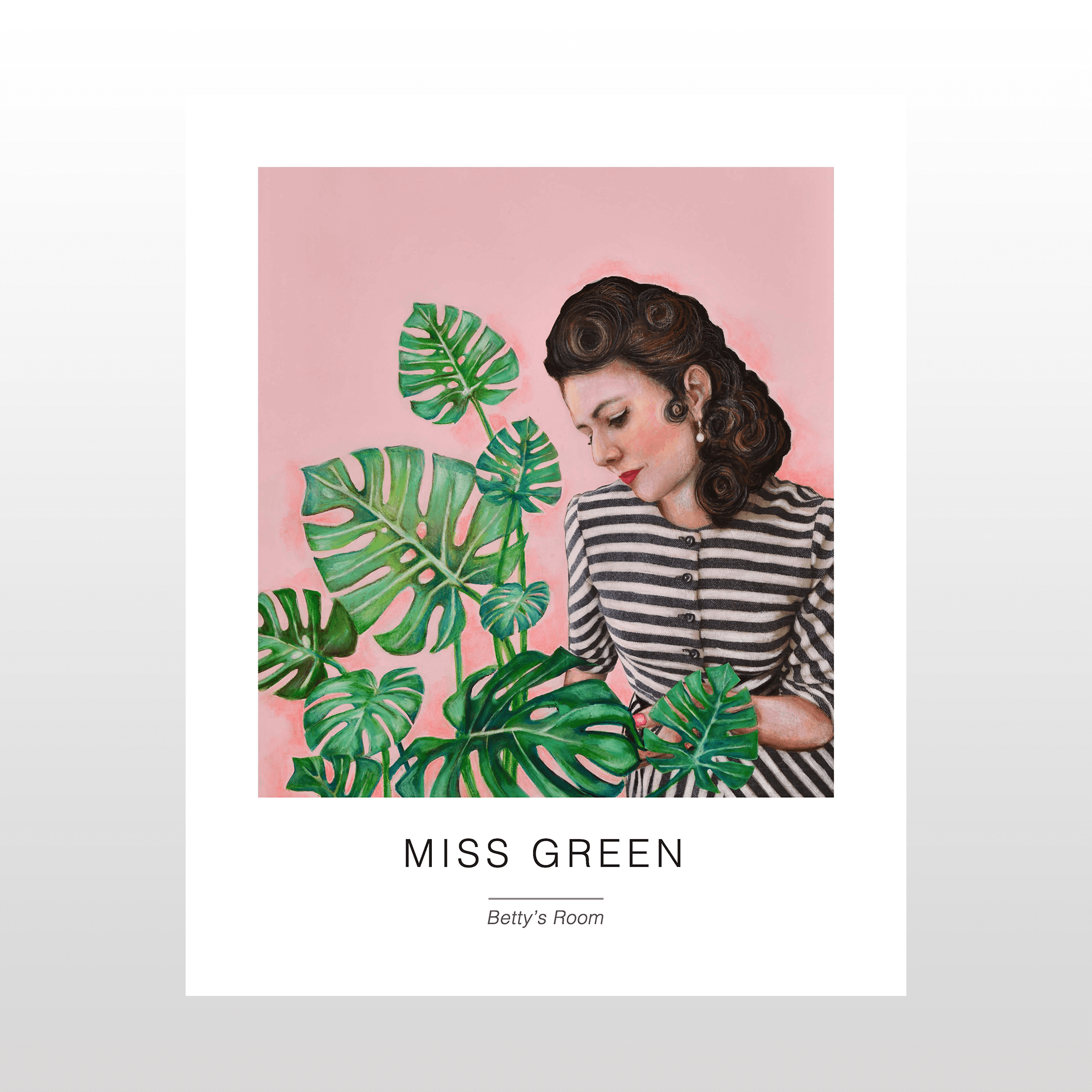 Kunstplakat   Quot Miss Green Quot  40   50 Cm
