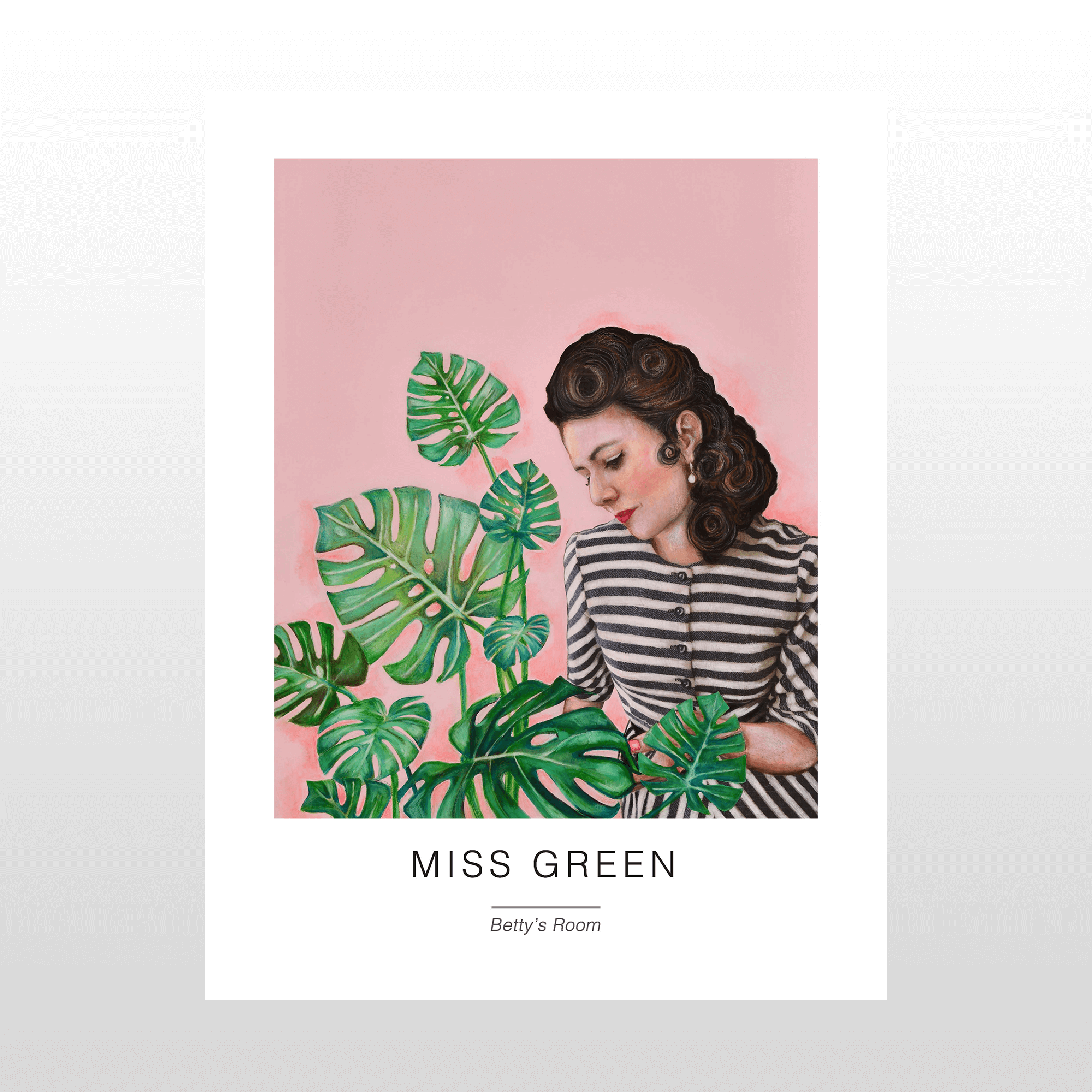 Kunstplakat   Quot Miss Green Quot  30   40 Cm