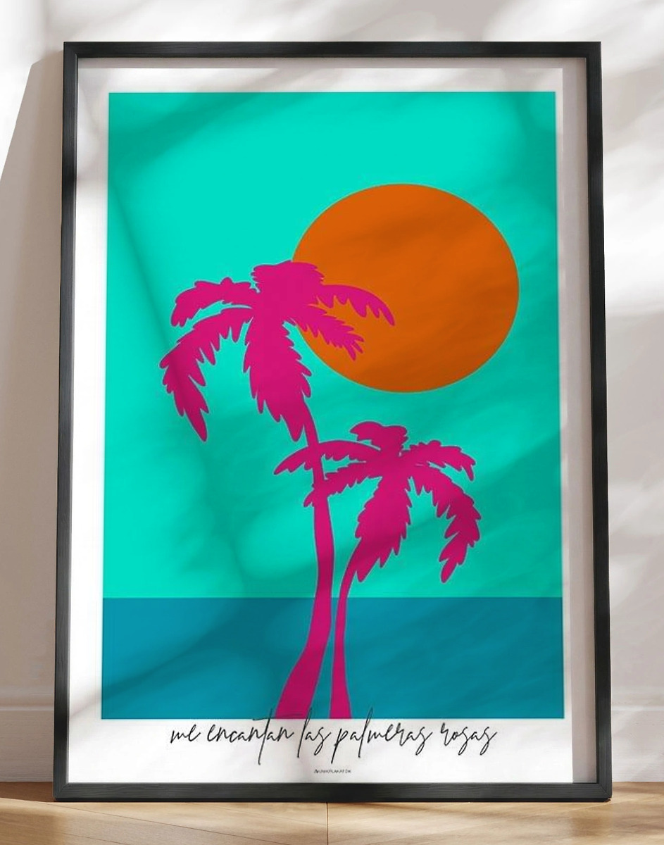 Kunstplakat To Pink Palmer