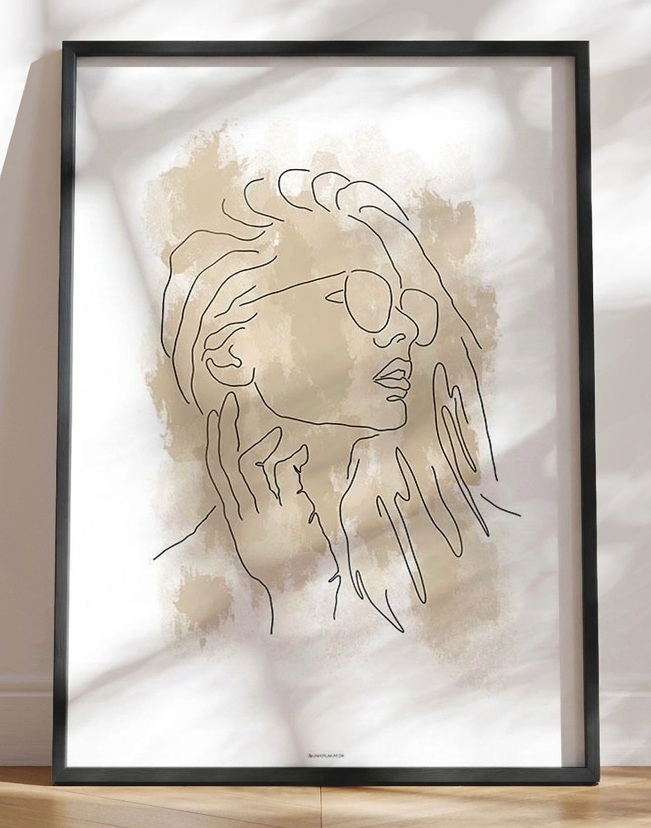 Kunstplakat Woman In Beige No