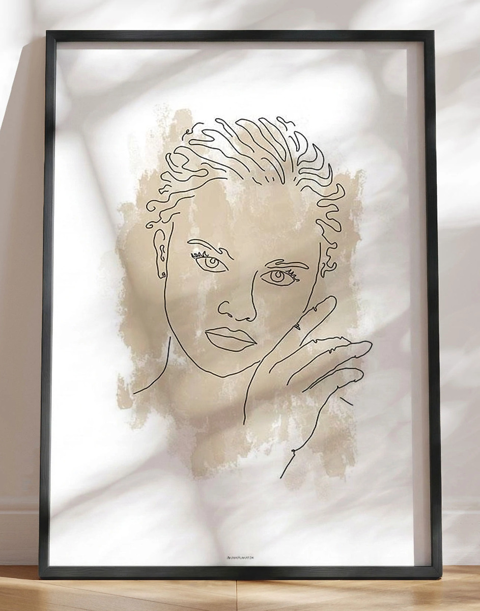 Kunstplakat Woman In Beige No