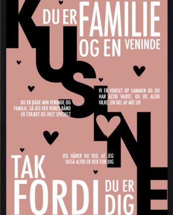 Kusine Plakat Personlig Plakat