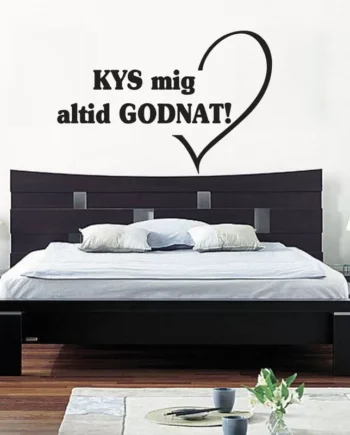 Kys Mig Altid Godnat Wallsticker