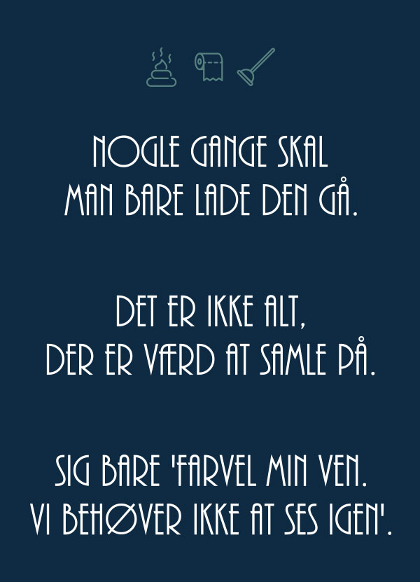 Lad Den Gå Toilet Plakat 21 29 A4 Kr 199 -