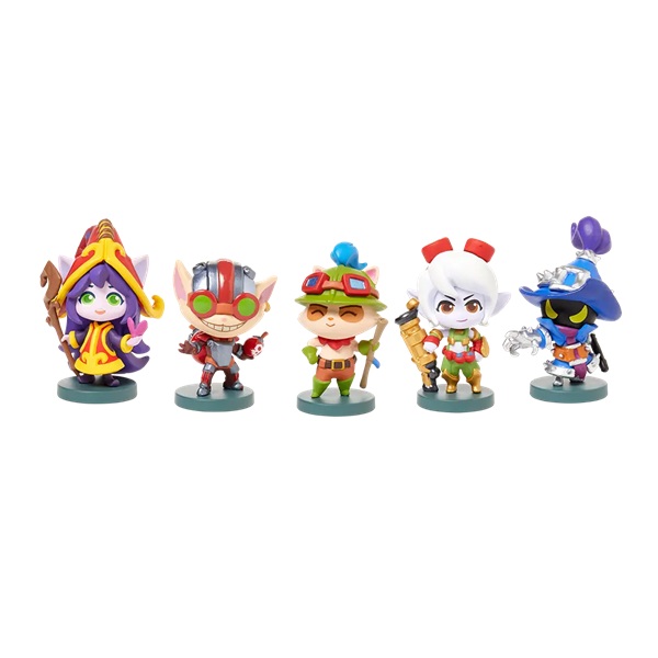 League Of Legends Collectible Figure Set 07: Yordle Team Minis Lulu Tristana Teemo Ziggs Veigar