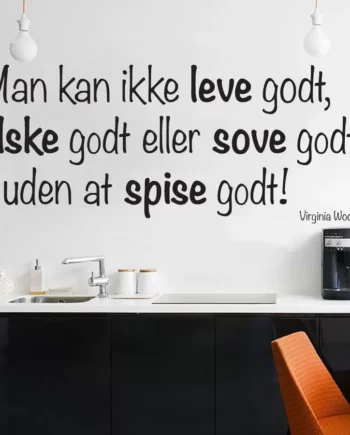 Leve  Elske  Sove  Spise Citat Wallsticker