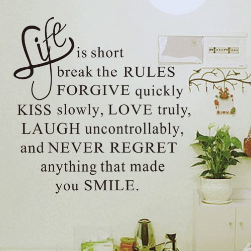 Life Is Short Wallsticker