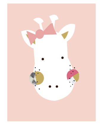 Little Ones Giraffe Girl Af Plakatwerket