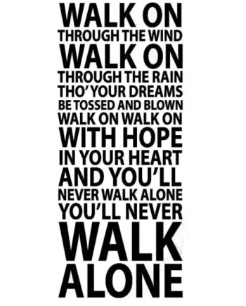 Liverpool Wallsticker  You Apos Ll Never Walk Alone  140x57cm