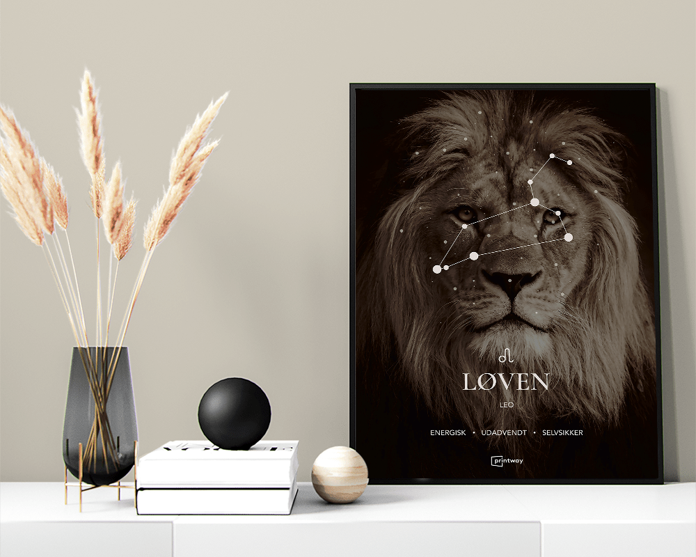 Løven Stjernetegn Plakat Motiv 60 84 Cm  A1