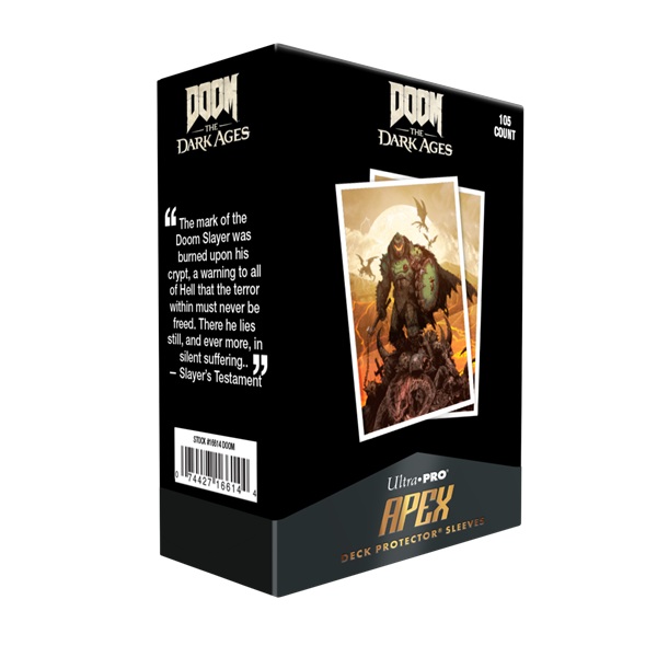 105 Lommer Doom The Dark Ages: Wrath Apex Matte Deck Protector Sleeves Ultra Pro 16615