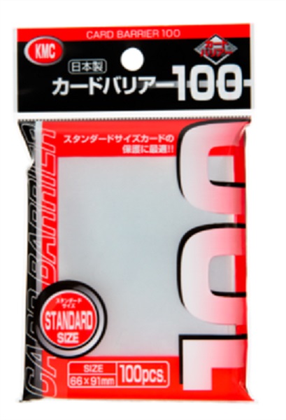 100 Lommer Kmc Clear Gennemsigtige Card Barrier Sleeves 66x91mm