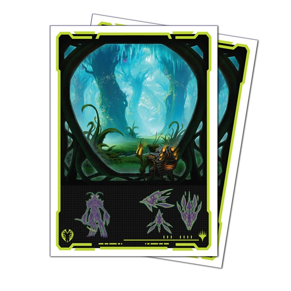 105 Lommer Magic Edge Of Eternities: Green Mythic Apex Matte Deck Protector Sleeves Ultra Pro 38860