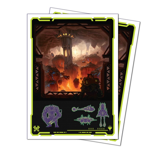 105 Lommer Magic Edge Of Eternities: Red Mythic Apex Matte Deck Protector Sleeves Ultra Pro 38859