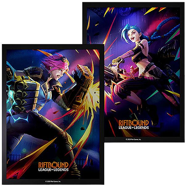 100 Lommer Riftbound: League Of Legends Tcg: Set 04: Vendetta : Vi Vs Jinx Deck Protector Art Sleeves