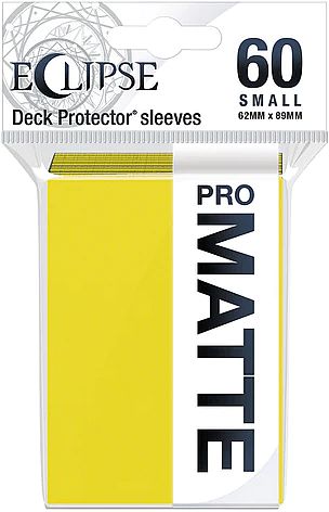 60 Lommer Ultra Pro Eclipse Small 2021 : Lemon Yellow Gul Top Kvalitet Pro-matte Non-glare Professional Sleeves 15644
