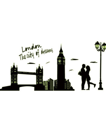 London Wallsticker Der Lyser   Mørket  160x70cm