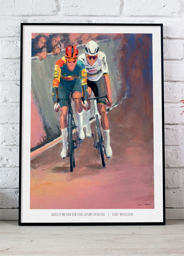 Mads   Og Van Der Poel Afgør Spurten-plakat 29     21 Cm  A4  Kr  199 -