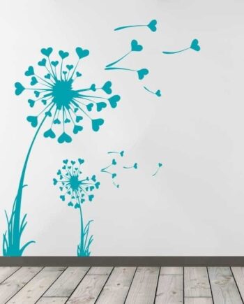 Mælkebøtte Hjerte Wallsticker