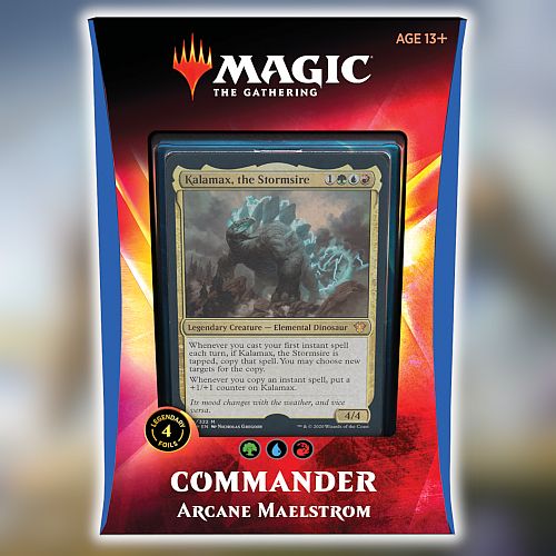 Magic Commander 2020  Edh   Ikoria: Lair Of Behemoths  Multiplayer Deck: V2 Arcane Maelstrom  Kalamax  The Stormsire  100 Kort