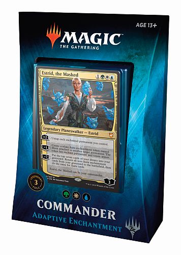 Magic Commander 2018  Edh  Multiplayer Deck: Adaptive Enchantment  Estrid  The Masked Bant Enchantments  100 Kort