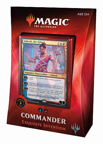 Magic Commander 2018  Edh  Multiplayer Deck: Exquisite Invention  Saheeli  The Gifted Izzet Artifacts  100 Kort