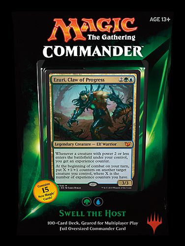 Magic Commander 2015  Edh  Multiplayer Deck Gr 195 184  -bl 195 165 : Swell The Host 100 Kort 15 Nye Kort